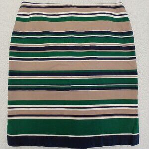 Cotton Striped Pencil Skirt - size 12